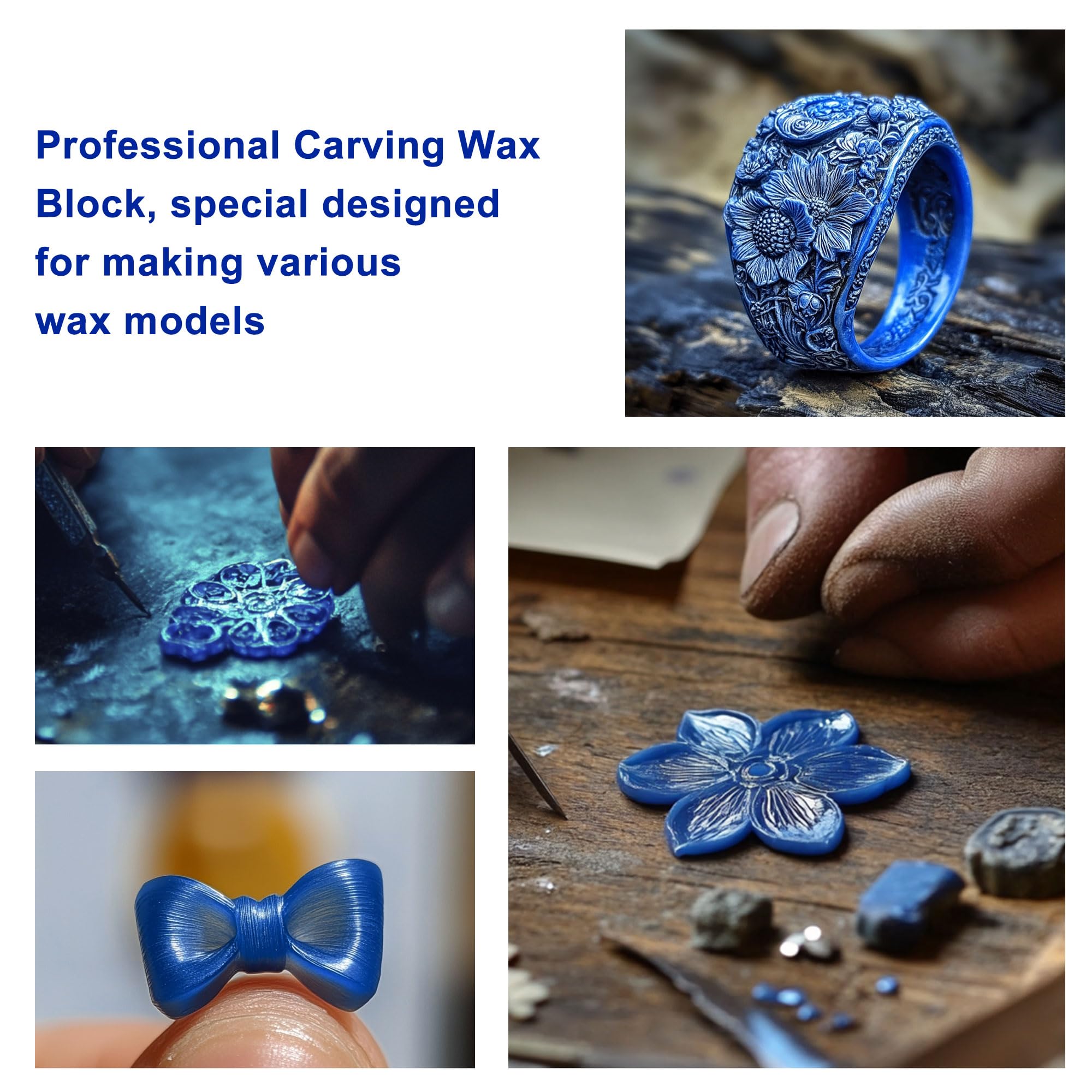 Yoption Carving Wax Block, Casting Wax Slice for Making DIY Jewelry and Craft Making, 1LB, Blue