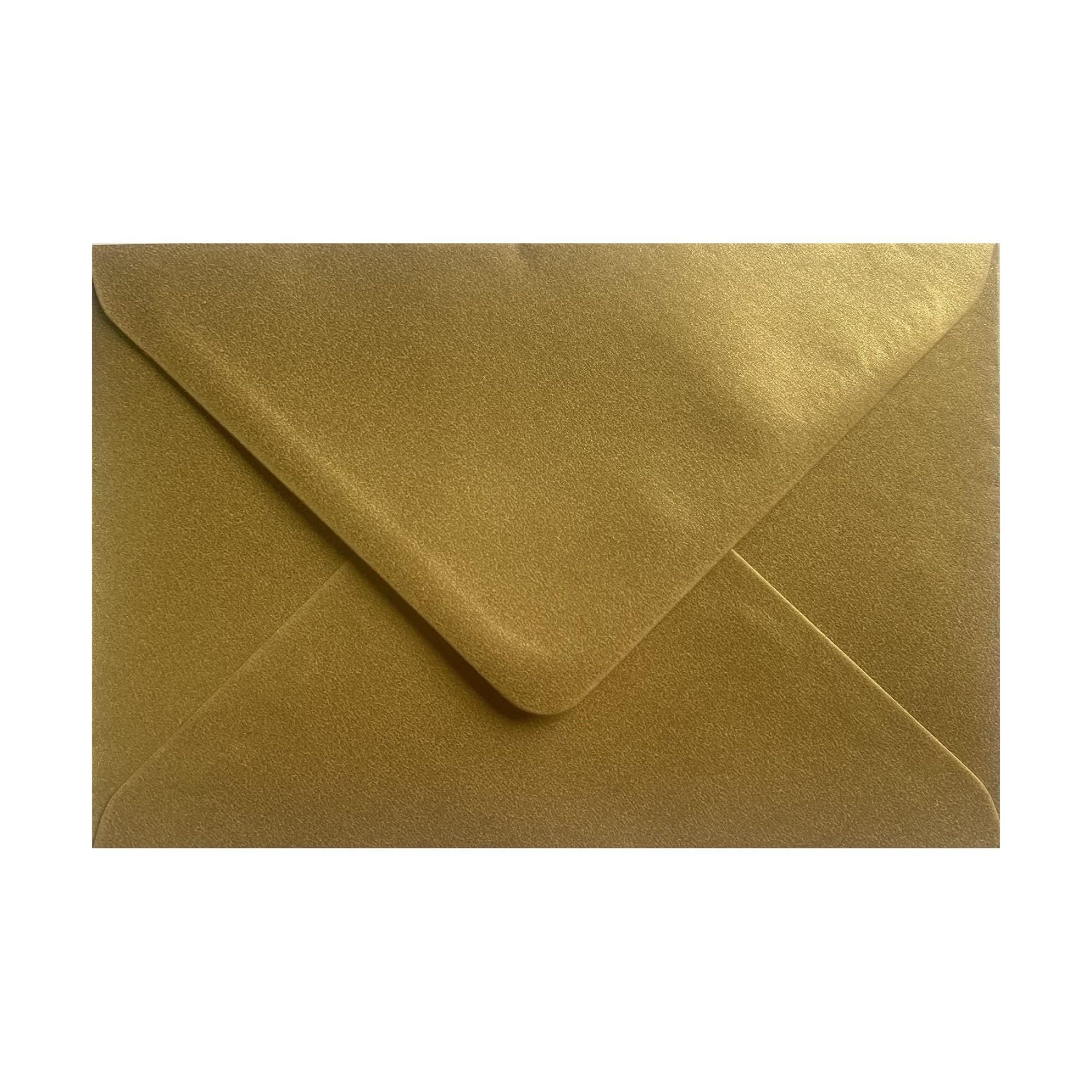Trucraft - Gold Metallic Pearl Envelopes 5" x 7" 133mm x 184mm - Pack of 25 - for Greeting Cards, Christmas Cards, Wedding Invitations, and All Types of Crafts