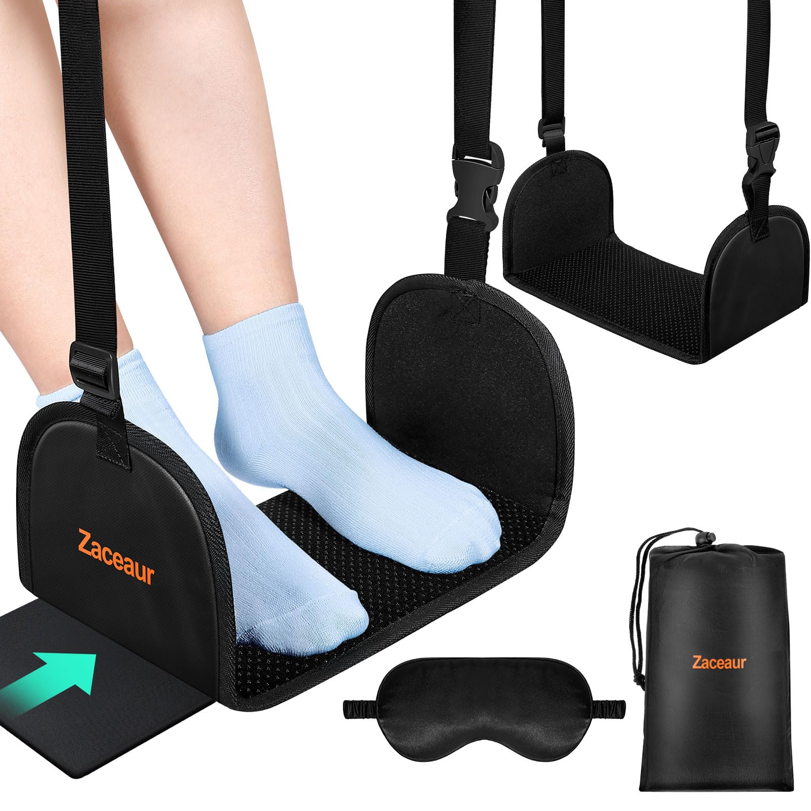 Photo 1 of 2-Pack Airplane Foot Hammock - Anti Slip Foot Hammock for Plane Travel to Relax Your Feet,Airplane Foot Rest for Air Travel