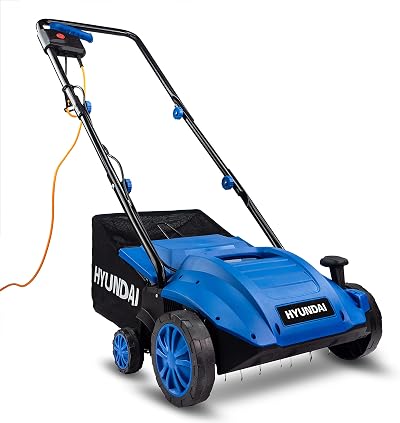 Hyundai 1500W Lawn Scarifier Aerator 32cm Working Width Foldable Handles