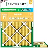 thumbnail image 2 of Filterbuy 20x23x1 Air Filter MERV 13 Optimal Defense (4-Pack), Pleated HVAC AC Furnace Air Filters Replacement (Actual Size 2 of 13