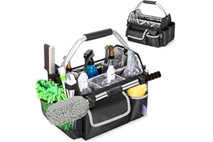 HODRANT Wearable Detailing Caddy, Quick Load Collapsible Car Care Bag with Handle & Shoulder Strap, Detail Carry Organizer with Multi Pockets for Auto Cleaning Supplies & Vehicle Wash Tools, Bag Only