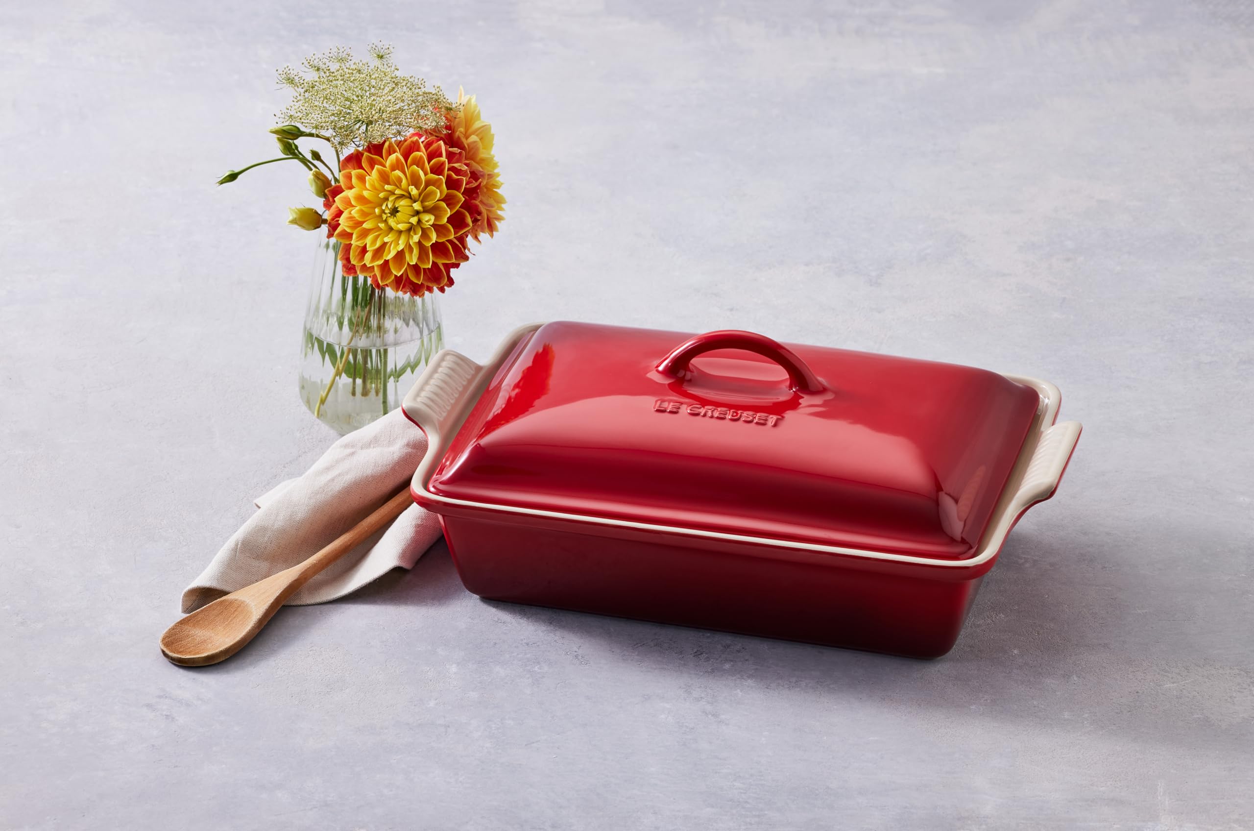 Le Creuset Stoneware Heritage Covered Rectangular Casserole, 4 qt. (12