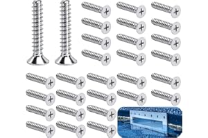 RunNico 32 Pcs Pool Skimmer Screws Replacement, 1'' x 0.2'' Pool Stainless Steel Face Plate Screws, Automatic Skimmer Screw S