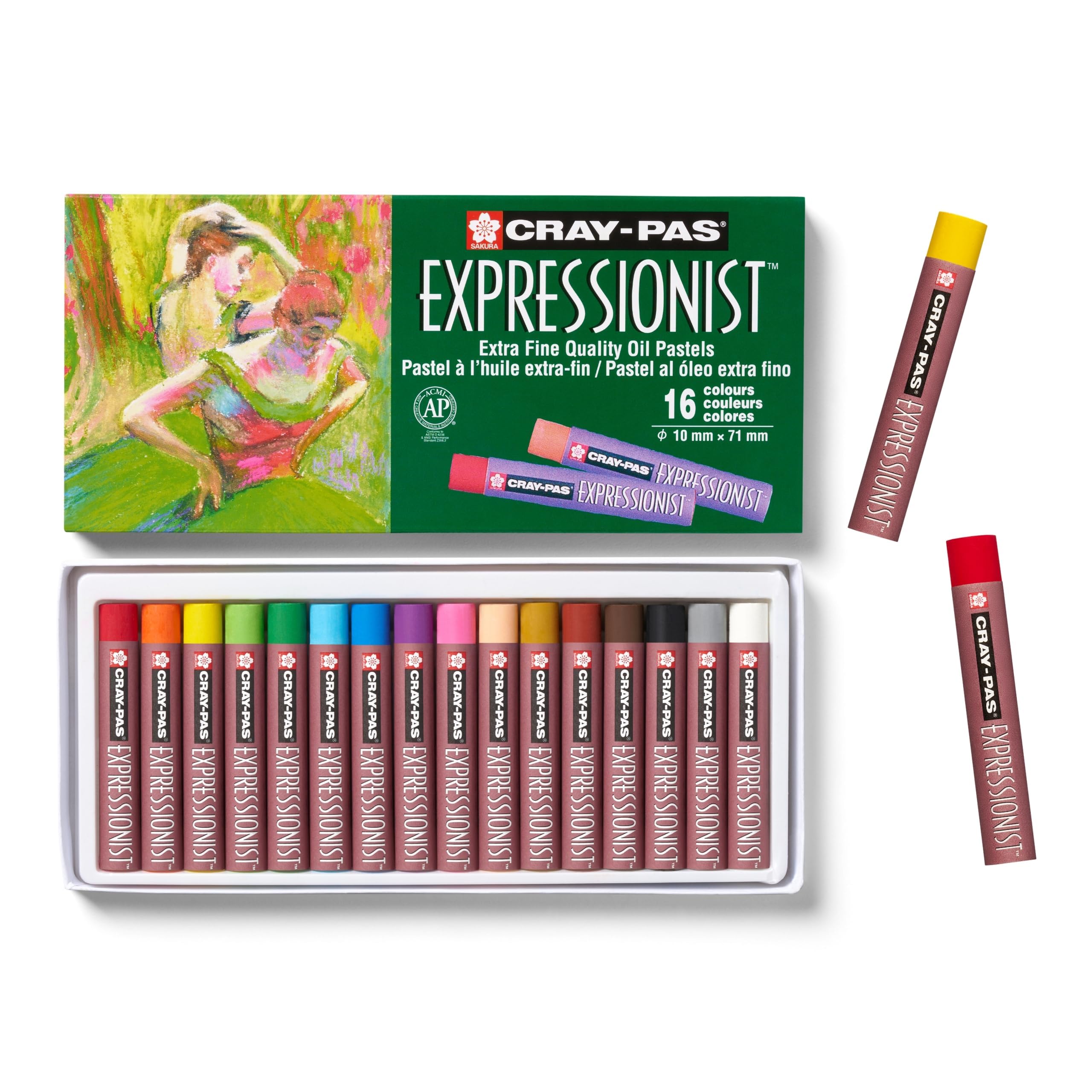 SAKURA Cray-Pas Expressionist Oil Pastels 16/Pkg-Assorted Colors, Other, Multicoloured
