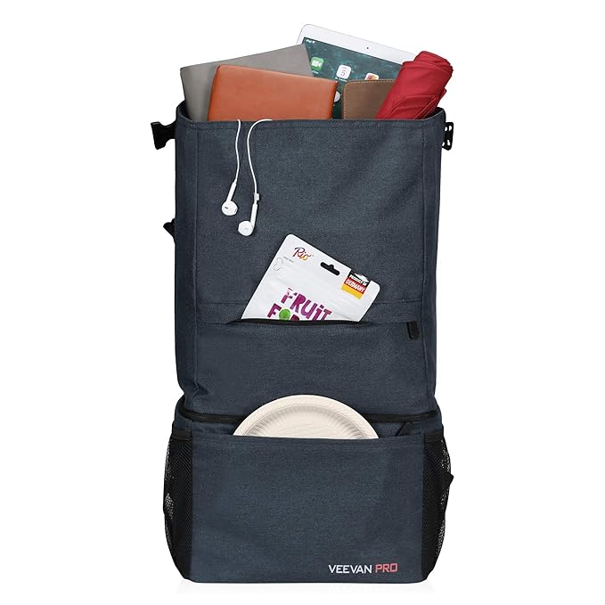 Veevanpro Kühlrucksack Isolierte Kühltasche Cooler Lunch-Tasche Doppelte Schicht Rucksack Picknickrucksack für Camping Wander