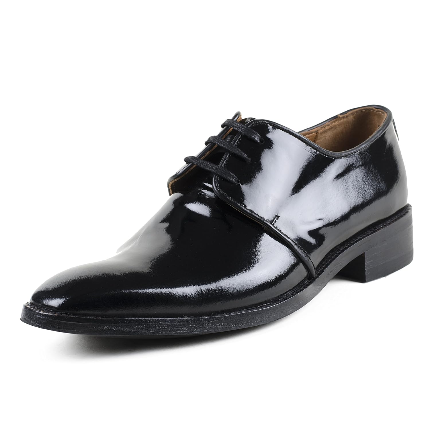 cordonnier black patent leather derby shoes leather shoes for man