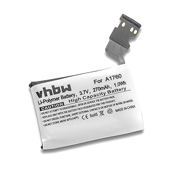 vhbw Batería de polímero de Litio 270mAh (3.8V) para Reloj ...