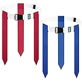 Hilhook Flag Football Belts, White Flag Football Sets with 3 Flags for Youth, Kids and Adults Team Sports Training Games