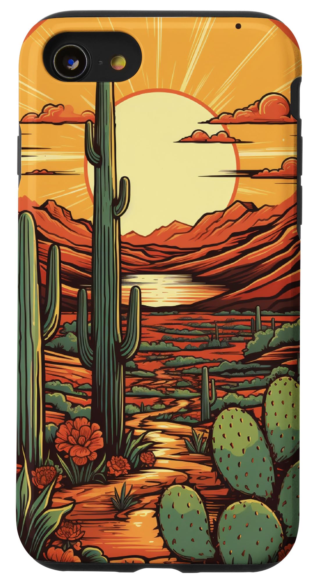 Desert Cactus Cacti Sunset Arizona Design Case for iPhone SE (2020) / 7 / 8