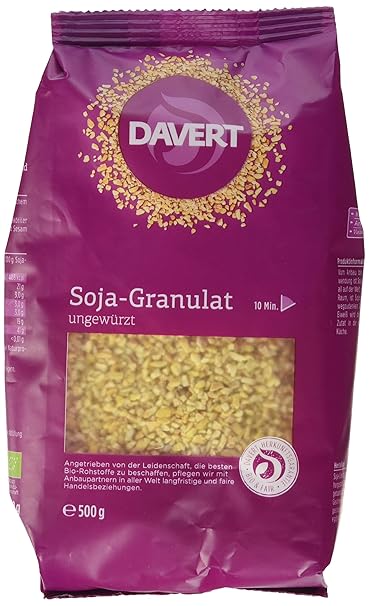 Davert Soja-Granulat, 2er Pack (2 x 500 g) - Bio