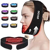 Dialudon 8 Colors Cordless Infrared Light Therapy for Neck and Chin, Portable Rechargeable Red Light Therapy Wrap for Face with 20-Minute Timer for Pain Relief, Jaw and Neck Tightening and V-Face