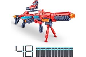XShot Excel Regenerator (48 Darts) by ZURU, Red Foam Dart Blaster, Toy Blaster, 12x Inter-Changeable attachments, Toys for Kids, Teens, Adults (Red)
