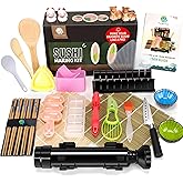 FUNGYAND Sushi Making Kit, 27-in-1 Professional Maker Set with Bazooka Roller, Nigiri & Musubi Presses, Bamboo Mats, Knife, C