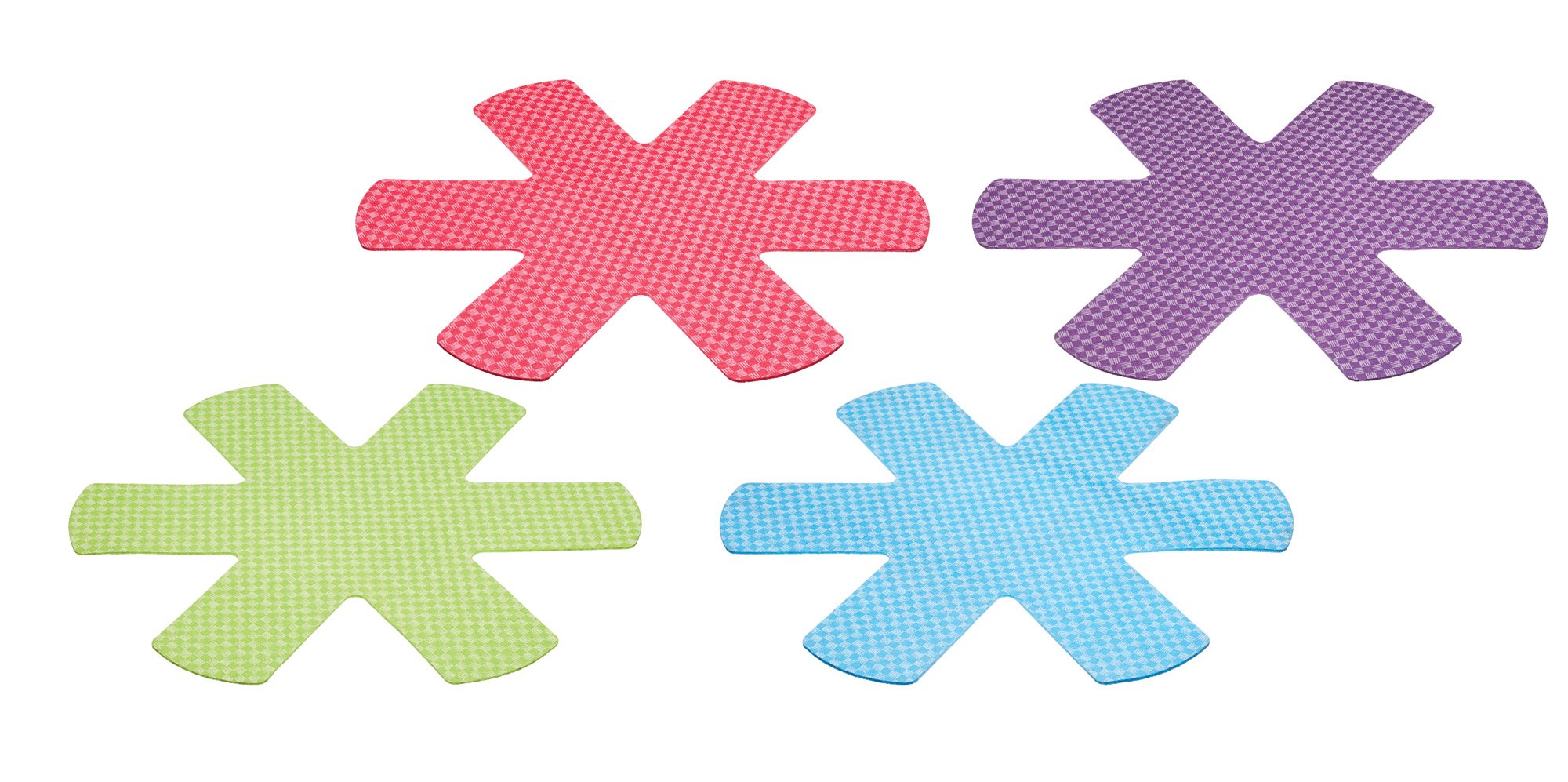 Colourworks Anti-Scratch Fabric Pan Protectors, Pot and Pan Cushioned Dividers for Separating Non Stick Saucepans, 'Brights' Colours, 38 cm (15'') - Pack of 4