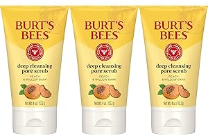 Burt's Bees Deep Cleansing Pore Scrub with Peach and Willow Bark, 4 Ounces