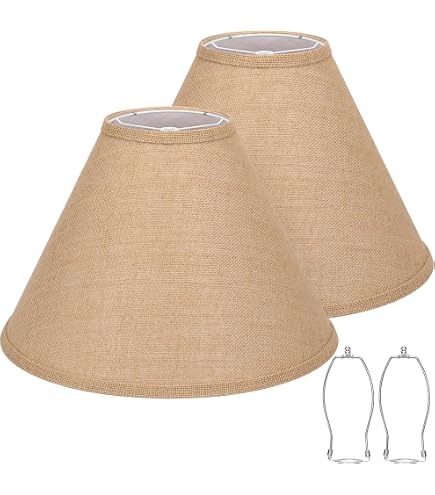 Pre-Assembled Nita Fine Large Burlap Empire Shade 5x15x11.5