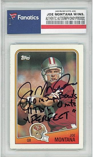 joe montana autographed football