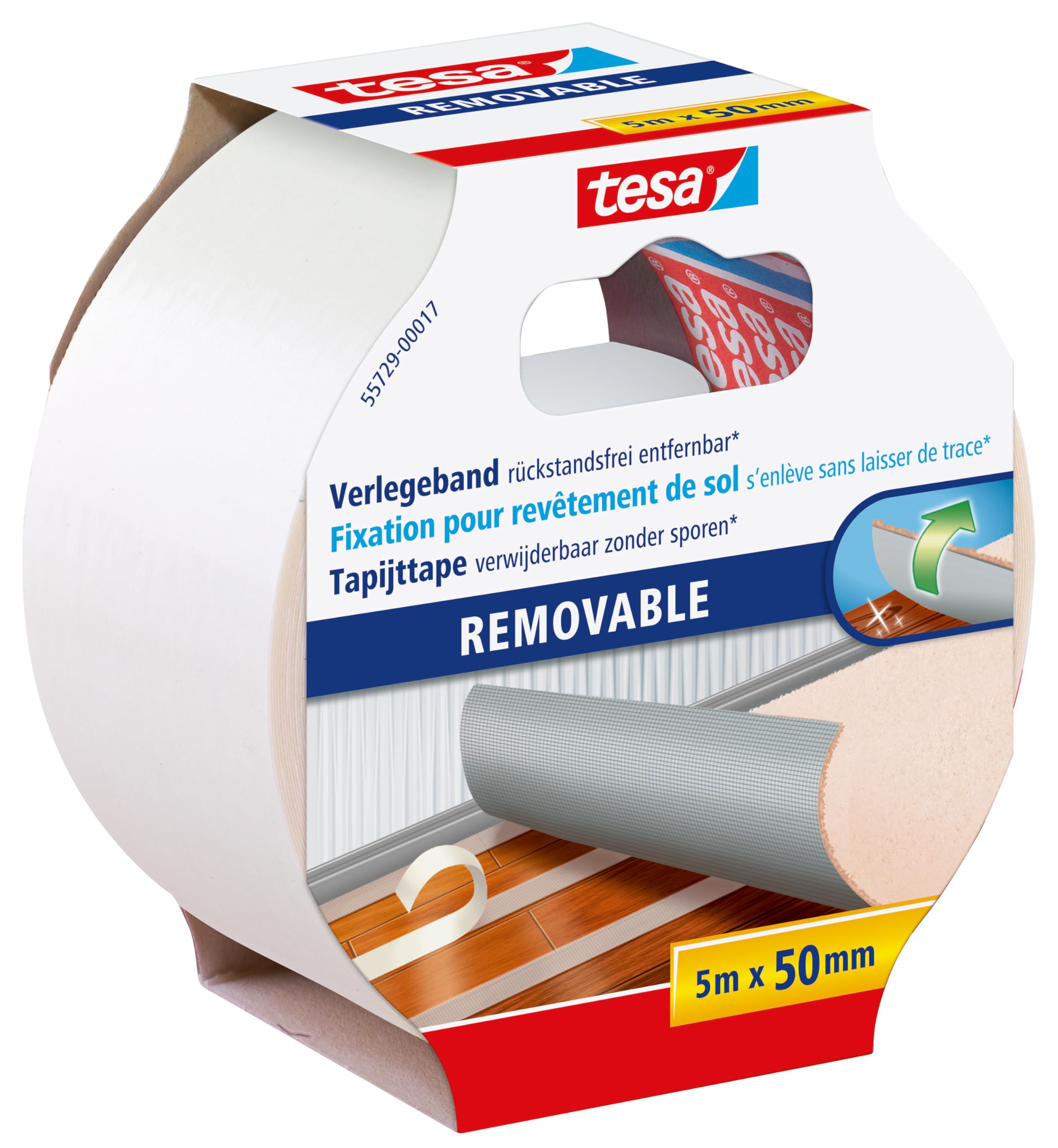 tesa Flooring Tape Residue-Free Removal, 55729-00017-00