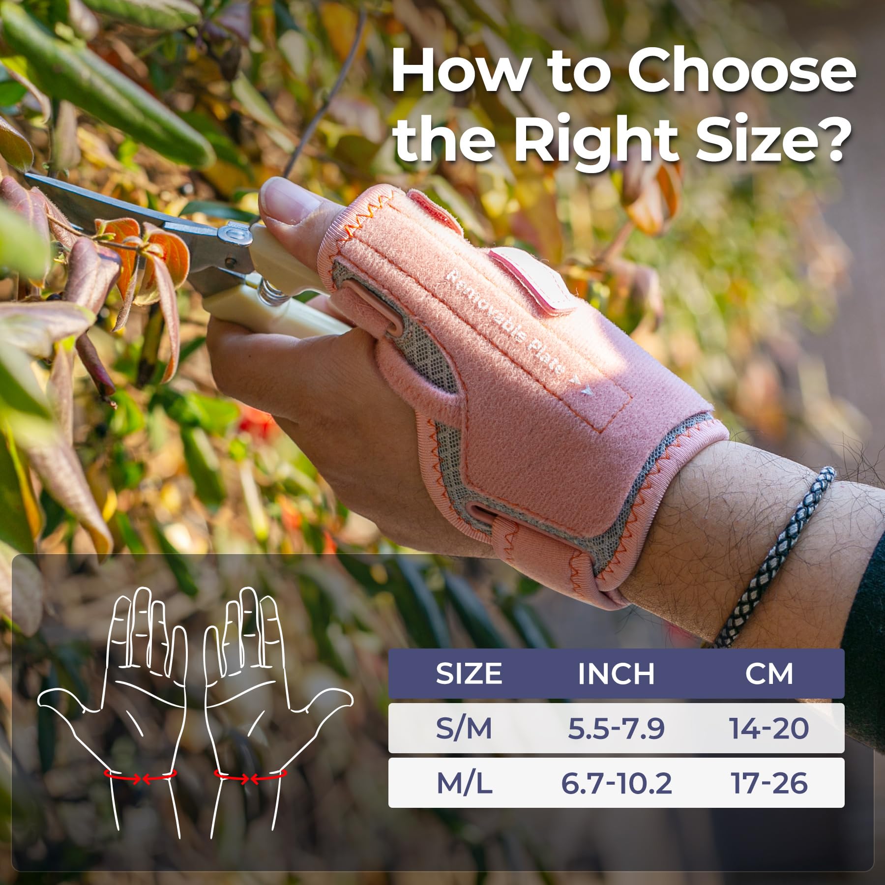 New Upgraded 2 in 1 Thumb Brace, Removable Thumb Spica Splint Left Right Hand with 3 Level Stability, Reversible Thumb Support for CMC, De Quervain’s Tendonitis, Trigger Thumb (S/M, Pink)