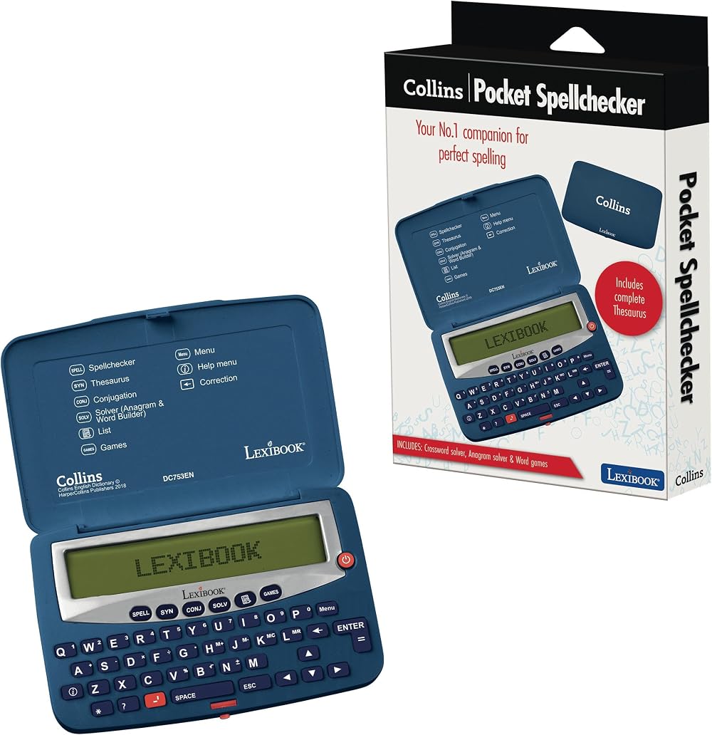Lexibook Collins English Dictionary 13th Edit Electronic Pocket Spellchecker