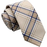 LHXzizizi Striped Plaid Ties for Men, 2.36" Adjustable Mens Necktie for School Party Wedding School Formal Banquet Business