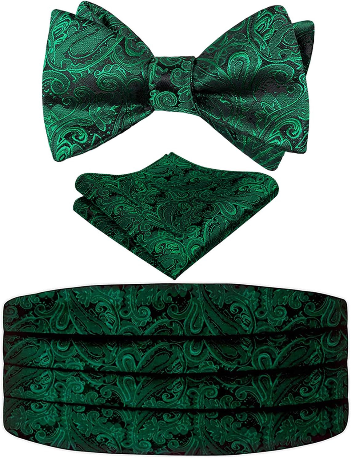 Alizeal Mens Classic Paisley Woven Selftied Adjustable Bow Tie