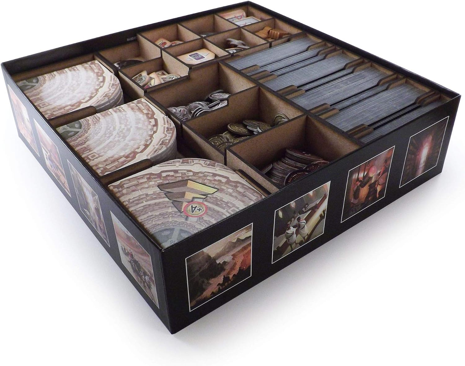 The Game Doctors Boardgame Organizer compatible with 7 Wonders