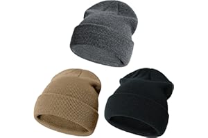 YMYDYFC Baby Beanie 3Pack Toddler Beanie Infant Knit Hat Baby Winter Hats for Boy Girl Winter Clothes Warm Knit Cap 0-6Years
