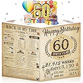 OLOSONG 60th Birthday Card for Men Women, 3D Pop Up 60th Birthday Gifts Cards for Him Her, Back In 1966 Funny 60 Year Old Birthday Decorations, Classy Vintage