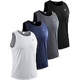 NELEUS 4 Pack Men's Gym Shirts Sleeveless Athletic Workout Tank Tops