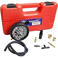 HFS(R) Fuel Pump Tester Gauge Kit Carburetor Valve Fuel Pump Pressure & Vacuum Tester Gauge Test Kit Below 10PSI for Car & Tr
