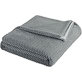 Vellux Plush Texture Blanket – Ultra Soft King Bed Blanket for All Season Comfort – Lightweight Cozy Throw for Couch, Bedroom, Travel & Pets – Grey