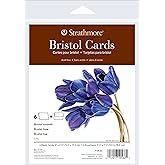 Strathmore 400 Series Cards, Bristol, 5x6.875 inches, 6 Pack, Envelopes Included - Blank Greeting Cards for Weddings, Events, Birthdays