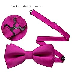 Barry.Wang Magenta Bow Ties for Men Pre-tied Bow