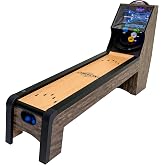 American Legend 9&rsquo; Arcade Speedball Game with Electronic Scoring, Automatic Ball Return, LED Lighting &amp; 4 Game Balls, Walnut Finish
