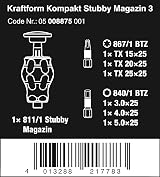 Wera Kraftform Kompakt Stubby Magazine 3 6 Pieces 05008875001 view 2