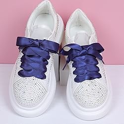 Booyckiy Flat Colorful Satin Ribbon Shoelaces