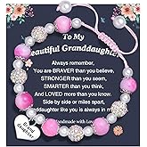 UNGENT THEM Pink Pearl and Rhinestone Bracelet for Granddaughter Daughter Niece Big Sister Birthday Christmas Easter Gifts