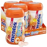 Mentos Sugar Free Vitamin Gum, Xylitol, Citrus, 45 Piece Bottle (4 Pack) | Chewing Gum, 30% of Daily Value Vitamin B6, Vitamin B12, Vitamin C, Perfect for Long Lasting Fresh Breath at School &amp; Work