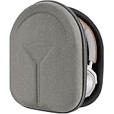 Geekria Shield Headphones Case Compatible with B&O Beoplay HX, H9i, H95, H9 3rd Gen, H8, H7, H6, Portal Gaming, Replacement Hard Shell Travel Carrying Bag with Cable Storage (Gray Brown)