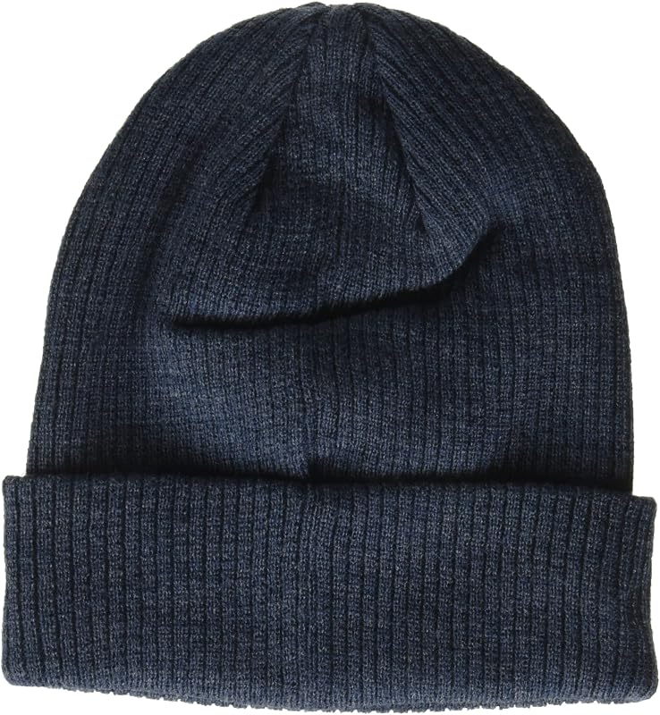 Berretto con Logo, Blu Scuro mélange, Taglia Unica Unisex-Adulto