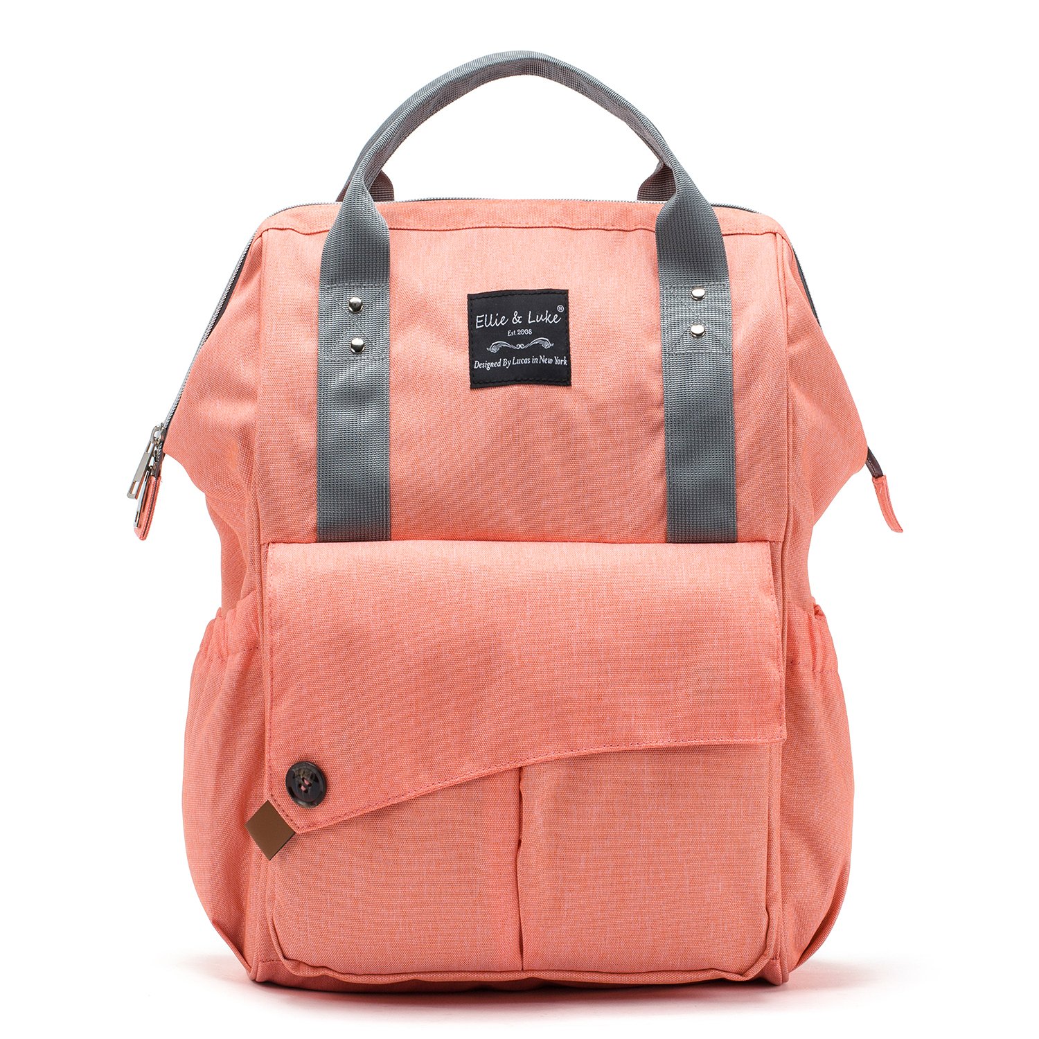 coral diaper bag