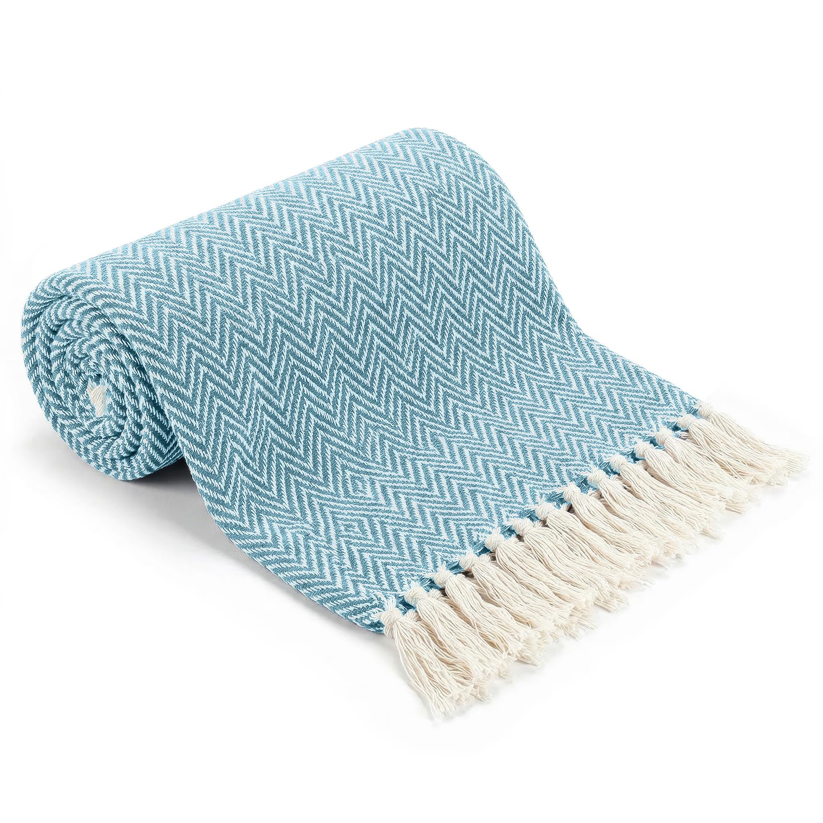 EHC Throw Blanket, Throws for Sofas armchairs Sofa Settee Couch Reversible Bed Cover Over Blanket, Single 127 x 152 cm, Teal