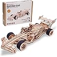 ROBOTIME 3D Puzzles for Adults, 1:18 Scale Wooden Formula Racing Car LK505, Wood Mechanical Model Car Kits to Build, Cool Crafts for Teens & Adults Project Kits Model Building Set