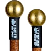 Timber Drum Co. Bell/Glockenspiel Mallets &mdash; MADE IN U.S.A. Percussion | Sticks For Orchestral Bells, Bell Tree, Crotales &mdash; Solid Brass with Solid Birch Handles, 15.125"