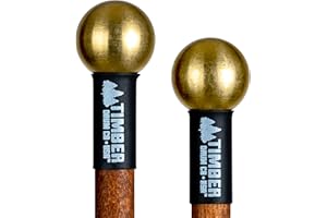 Timber Drum Co. Percussion Mallets — MADE IN U.S.A. — Sticks for Orchestral Bells, Bell Tree, Crotales — Solid Brass, 15.25"