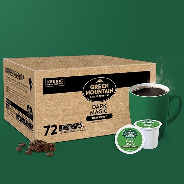 GREEN MOUNTAIN COFFEE ROASTERS DARK MAGIC KEURIG SINGLE-SERVE K-CUP PODS, DARK ROAST COFFEE 12