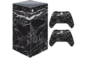 VWAQ Black Marble Skin Designed for Xbox Series X Console and Controllers - XSRSX6