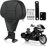 SANYUMOTO Adjustable Rider Driver Backrest, Detachable Rider Backrast | Plug-in for 1997-2026 Fit for Harley Touring Street Glide Road Glide Ultra Limited Electra Glide Road King CVO 2009-2026